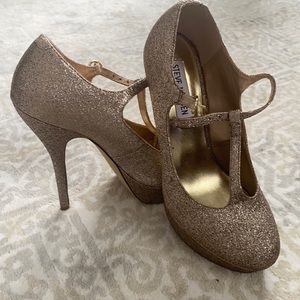 Steve Madden glittery heels